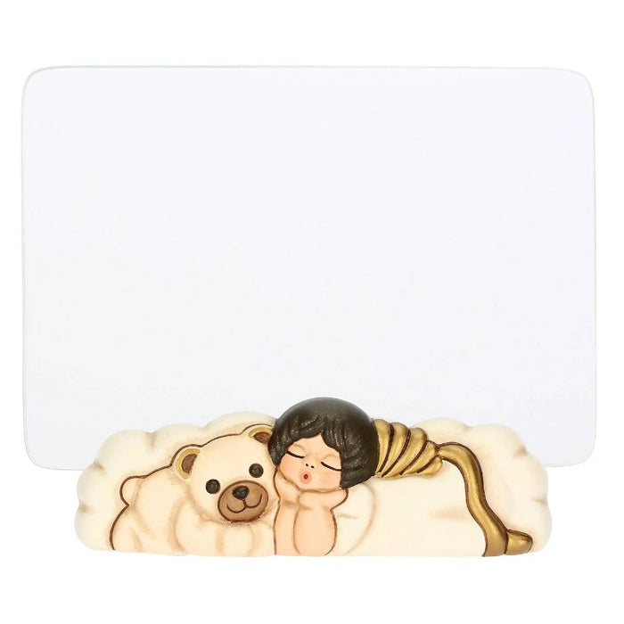 THUN Portafoto Con Angelo E Teddy In Vetro E Ceramica - K3799H90