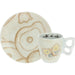 THUN Set 2 Tazzine Con Zuccheriera Elegance In Porcellana