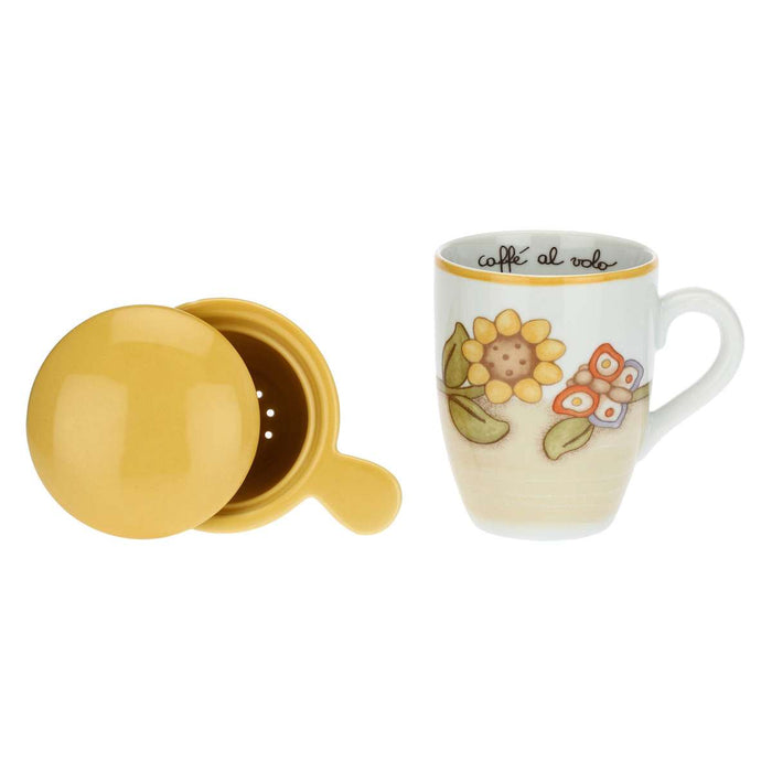 THUN Tisaniera Country Con Girasole E Farfalla - P3764E02
