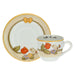 THUN Set 2 Tazze Country Con Fiori Farfalla E Uccellino Grande - P3776E02