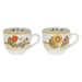 THUN Set 2 Tazze Country Con Fiori Farfalla E Uccellino Grande - P3776E02