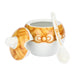 THUN Set 2 Tazzine Espresso E Zuccheriera In Porcellana Abbracciami - P5049A91