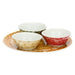 THUN Set Piatto Con Ciotole Aperitivo In Porcellana Abbracciami - P5075P00