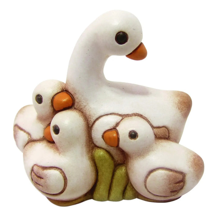THUN Oca Con Pulcini Presepe Classico In Ceramica