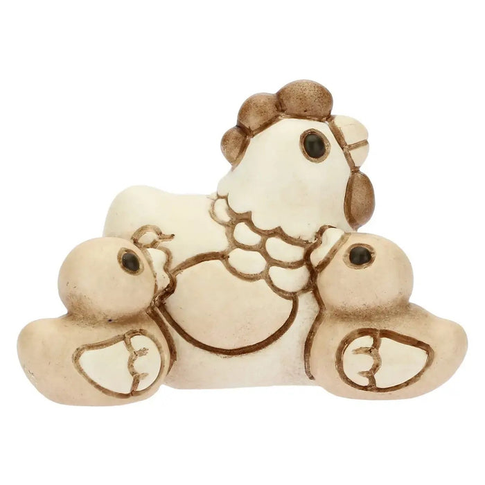 THUN Gallina Con Pulcini Presepe Classico In Ceramica