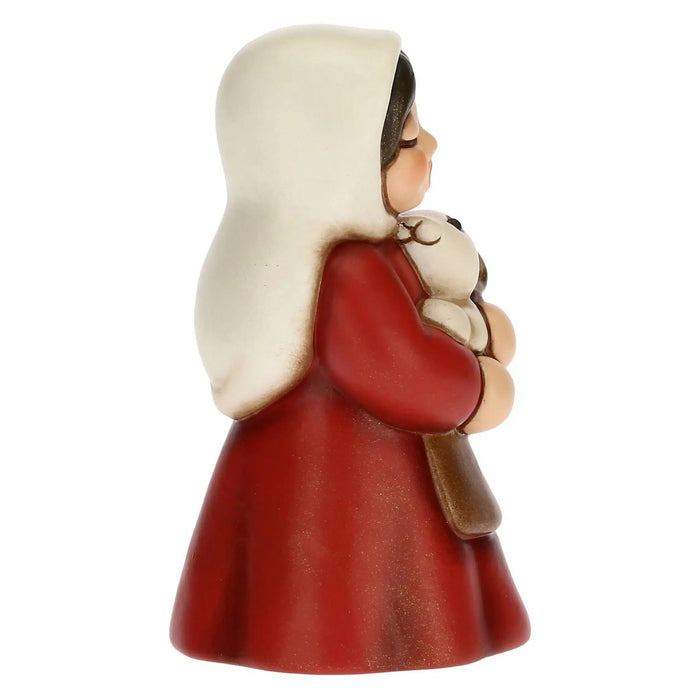 THUN Donna Con Coniglio Presepe Classico In Rosso