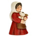 THUN Donna Con Coniglio Presepe Classico In Rosso