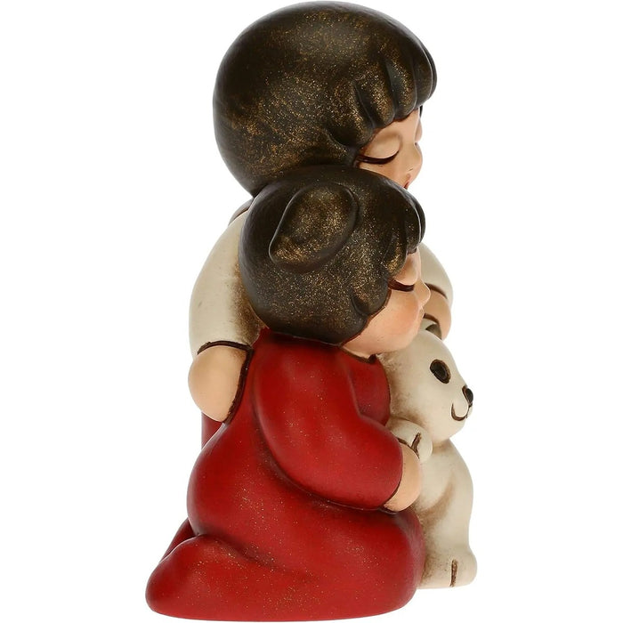 THUN Bimbi Con Gatto Presepe Classico In Rosso