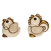 THUN Set Gallo E Gallina Presepe Classico In Ceramica