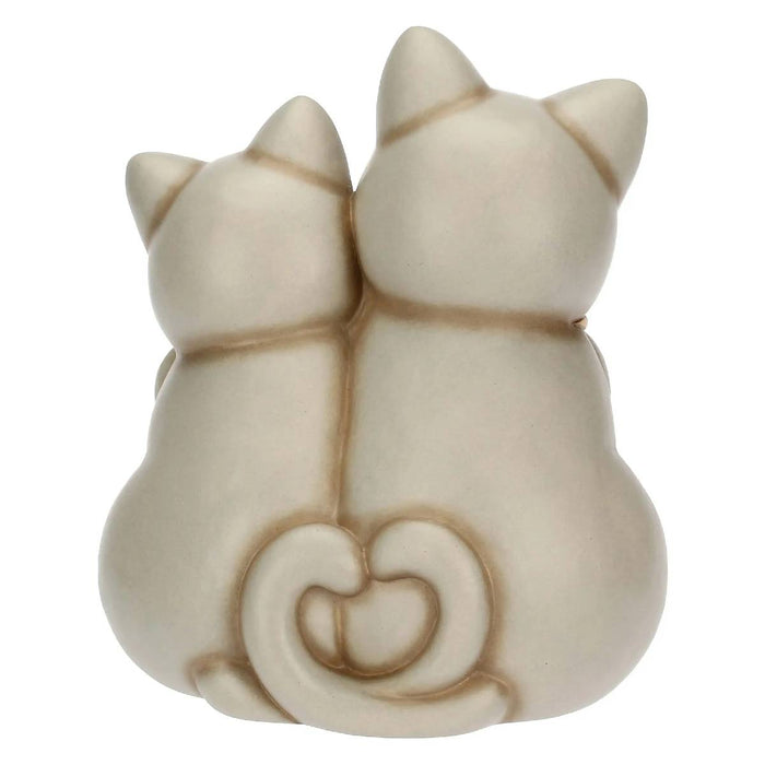 THUN Coppia Di Gatti Innamorati In Ceramica - T10034277H90