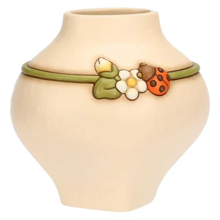 THUN Vaso In Ceramica Con Coccinella Country Bloom Medio
