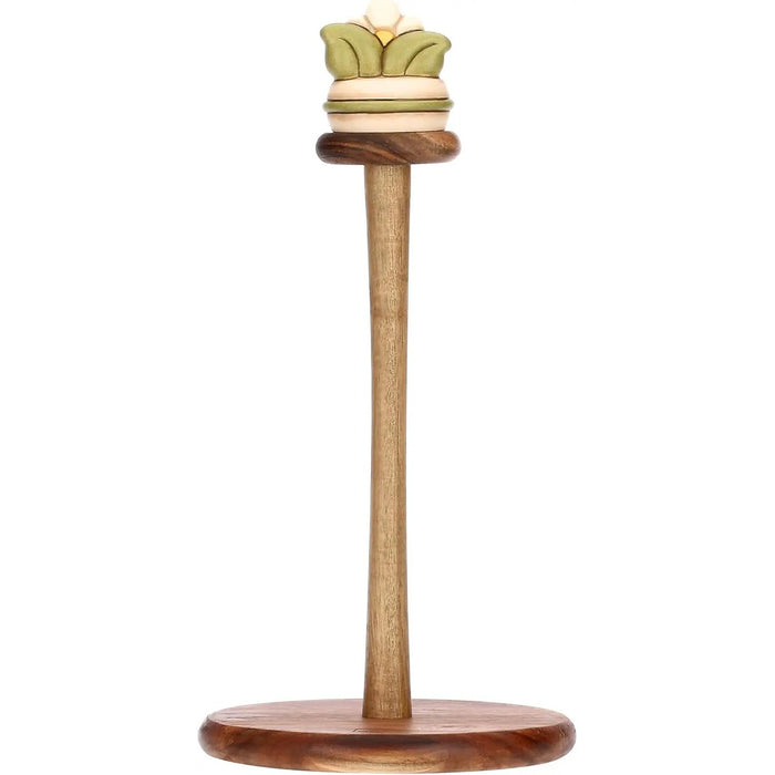 THUN Portarotolo In Legno E Ceramica Country Bloom