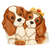 THUN Coppia Cani Cavalier King In Ceramica
