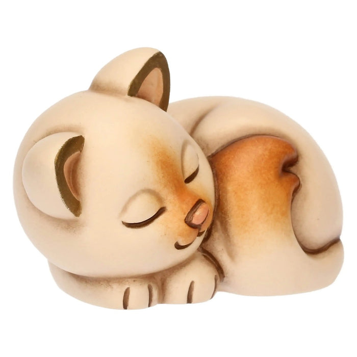 THUN Mini Gatto Bianca In Ceramica