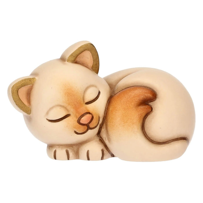 THUN Mini Gatto Bianca In Ceramica