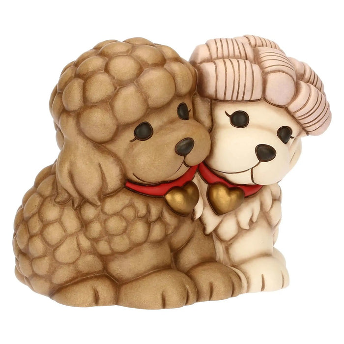THUN Coppia Cani Barboncini In Ceramica