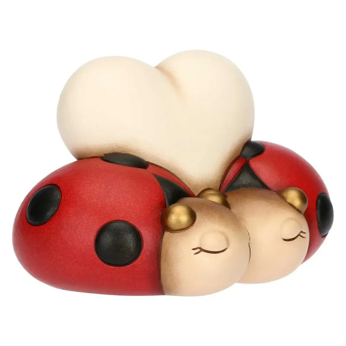 THUN Coppia Coccinelle Con Cuore In Ceramica