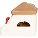 THUN Set Capanna Con Sacra Famiglia, Bue, Asinello In Ceramica Colore Rosso