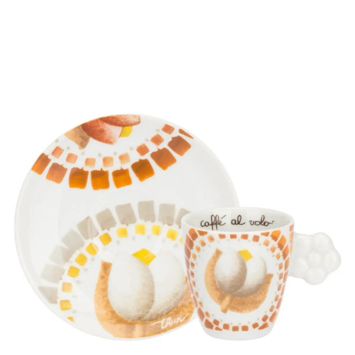 THUN Set 6 Tazzine Caffè Con Piattino Tulipani