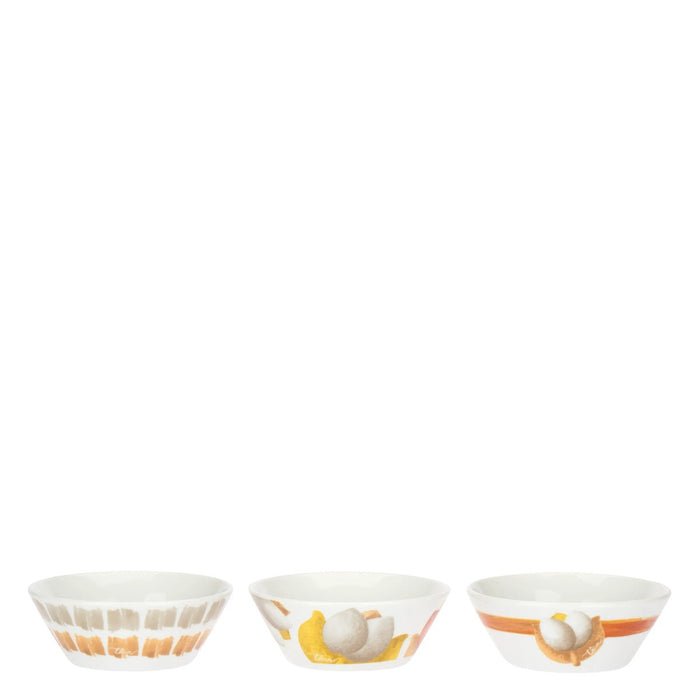 THUN Set 3 Ciotole Con Piatto Grande Tulipani