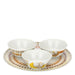 THUN Set 3 Ciotole Con Piatto Grande Tulipani