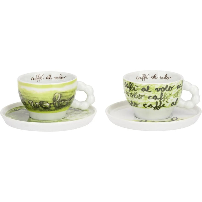 THUN Set 2 Tazze Medie Con Piattino Caffè Al Volo