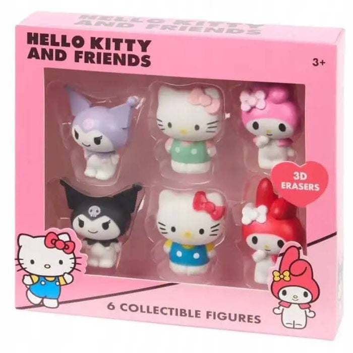 Hello Kitty 3D Erasers 6 Pack - 1088880