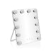 VERSA Specchio Rettangolare Con Led 12 Luci E Supporto 25 X 5 X 30 Cm