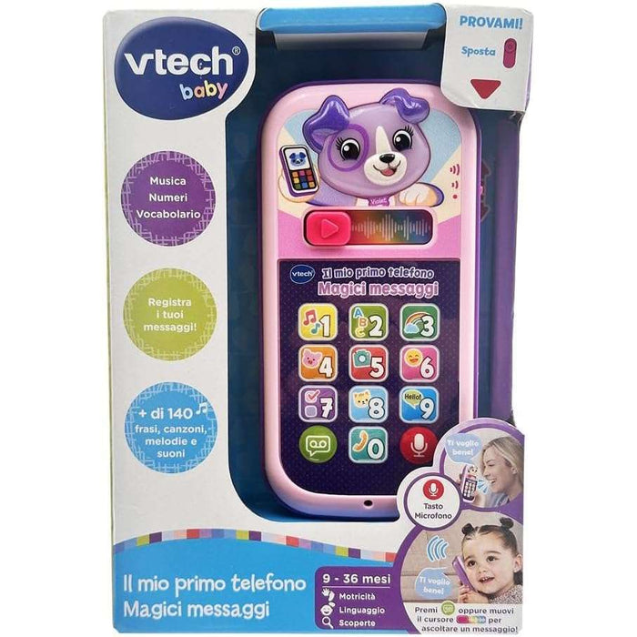 VTECH Il Mio Primo Telefono Magici Messaggi Rosa - 80-620959-007