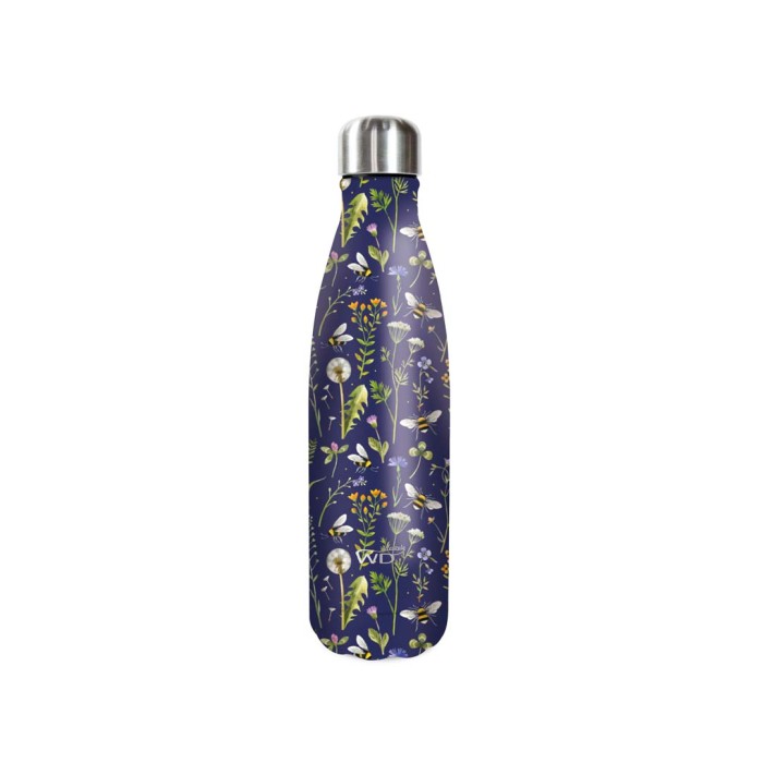WD LIFESTYLE Bottiglia Termica In Acciaio Inox A Doppia Parete 500 Ml Decoro Con Api
