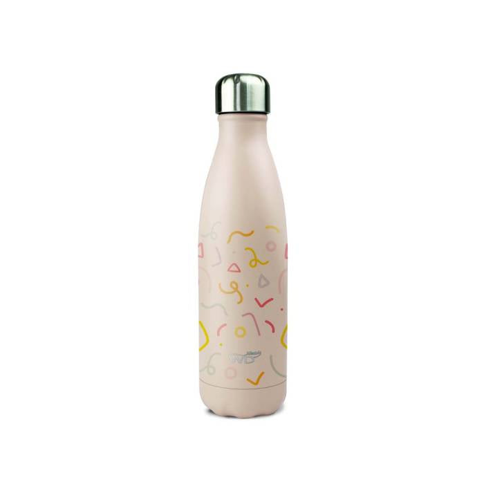 WD LIFESTYLE Bottiglia Termica In Acciaio Inox 500 Ml Decoro Coriandoli - 365COR
