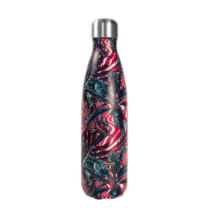 WD LIFESTYLE Bottiglia Termica In Acciaio Inox 500 Ml Decoro Foglie - 365FOGLIE