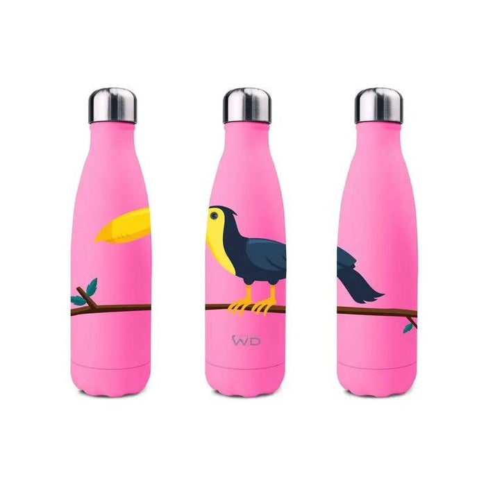 WD LIFESTYLE Bottiglia Termica In Acciaio Inox 500 Ml Decoro Tucano - 365TUC