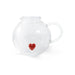 WD LIFESTYLE Brocca In Vetro Borosilicato 1,7 Lt Decoro Cuore Rosso - 565LCUR