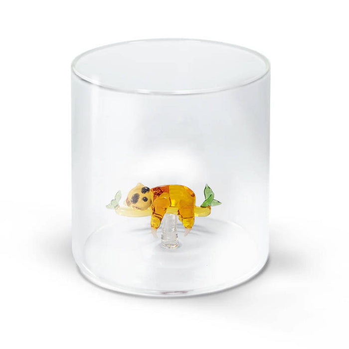 WD LIFESTYLE Bicchiere In Vetro Borosilicato 250 Ml Decoro Bradipo - 566BRA