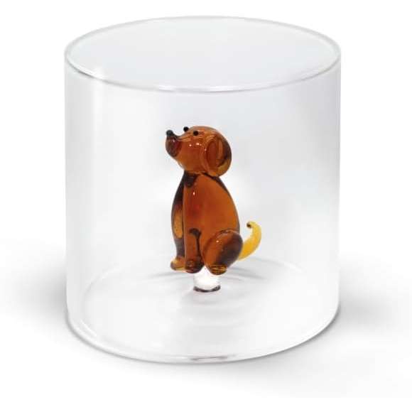 WD LIFESTYLE Bicchiere In Vetro Borosilicato 250Ml Decoro Cane - 566CAN
