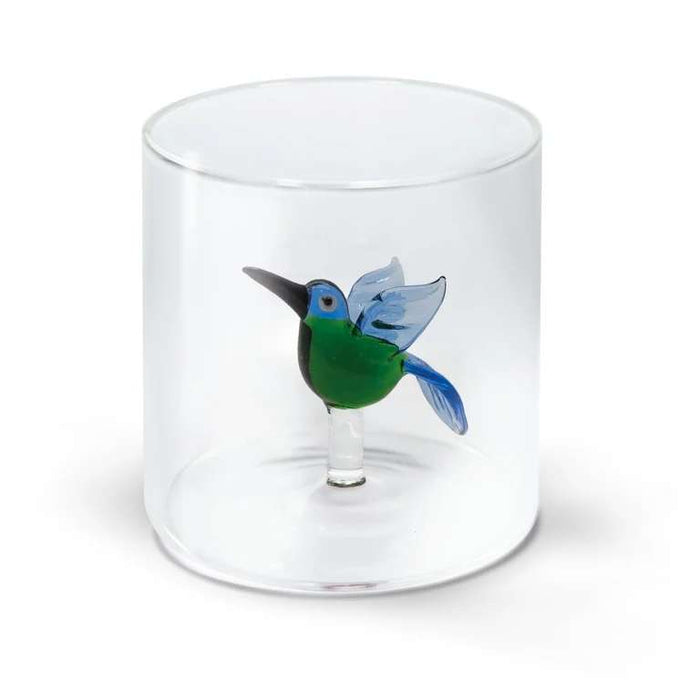 WD LIFESTYLE Bicchiere In Vetro Borosilicato 250Ml Decoro Colibrì - 566COL