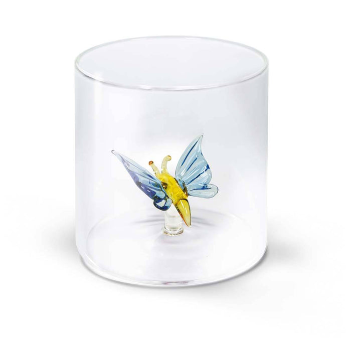 WD LIFESTYLE Bicchiere In Vetro Borosilicato 250 Ml Decoro Farfalla - 566FAR