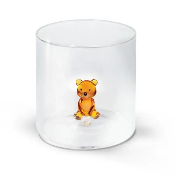 WD LIFESTYLE Bicchiere In Vetro 250 Ml Decoro Orsetto Monterey Line
