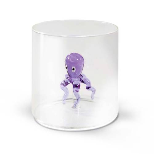 WD LIFESTYLE Bicchiere In Vetro Borosilicato 250 Ml Decoro Polipo - 566POL