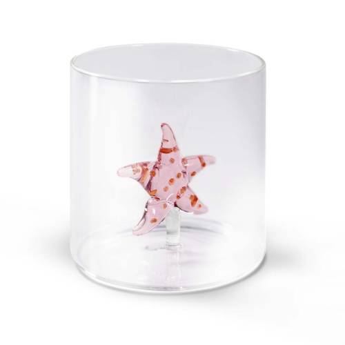 WD LIFESTYLE Bicchiere In Vetro Borosilicato 250 Ml Decoro Stella Marina - 566STE
