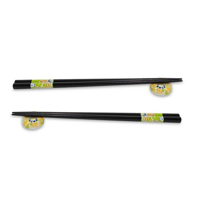 WD LIFESTYLE Kit 2 Coppie Di Bacchette E 2 Poggia Bacchette Decorate - 707F
