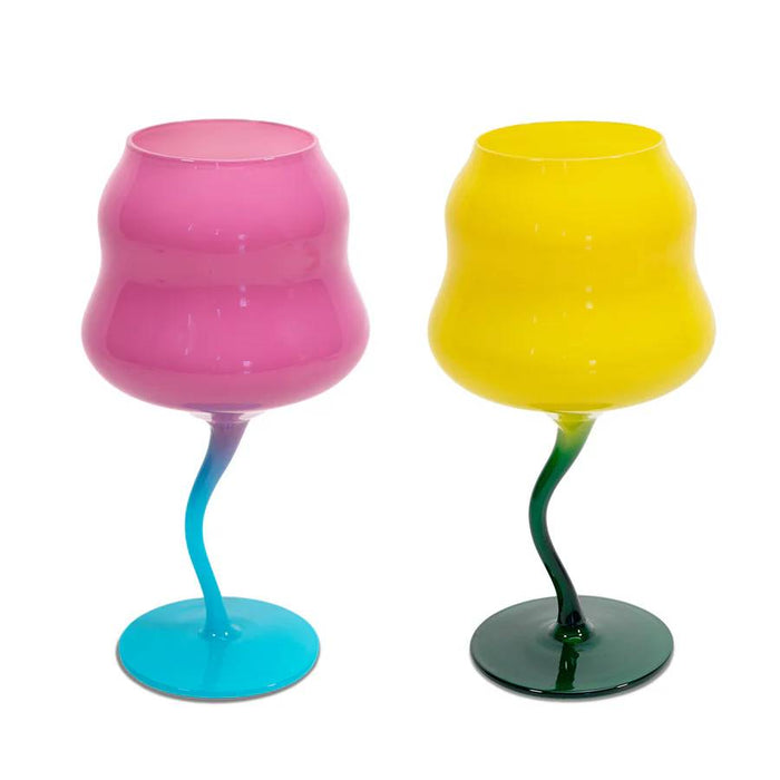 WD LIFESTYLE Set 2 Calici Cocktail In Vetro Multicolore 450 Ml - 722B