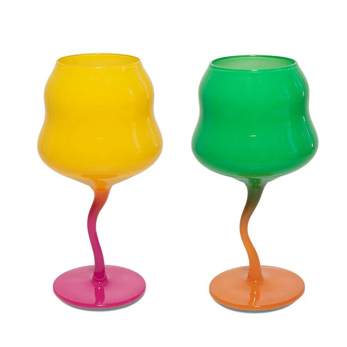 WD LIFESTYLE Set 2 Calici Cocktail In Vetro Multicolore 450 Ml - 722F