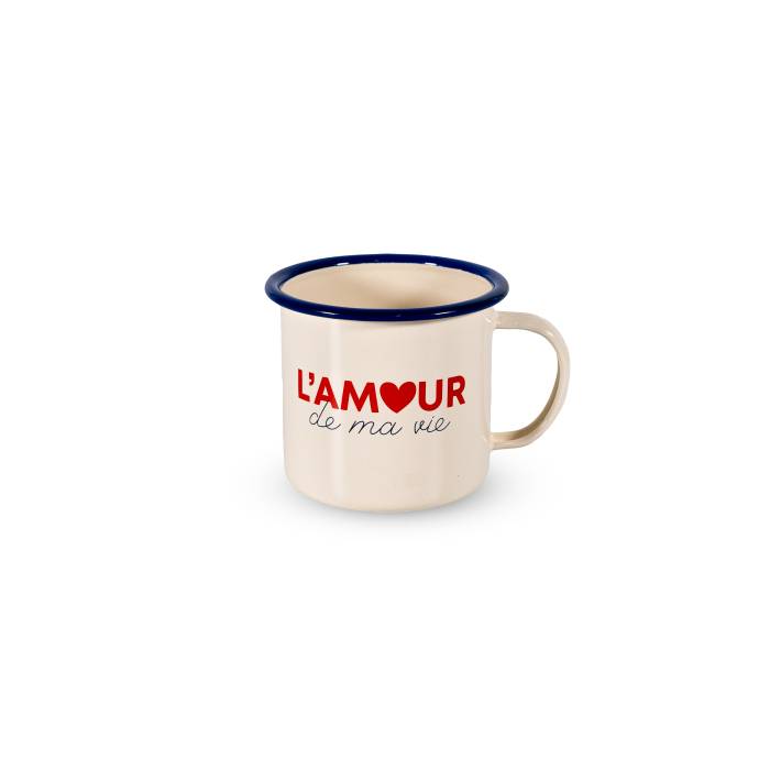 WD LIFESTYLE Mug In Latta 350 Ml Decoro L'Amour De Ma Vie - 804AMO