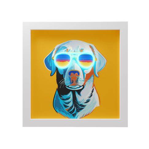 WD LIFESTYLE Cornice Con Inserti Luminosi Decoro Cane - 848CAN