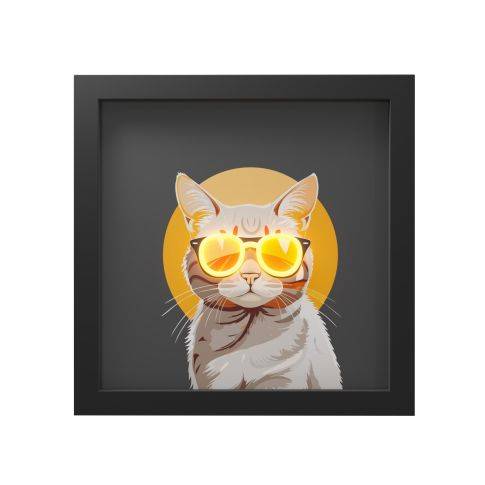 WD LIFESTYLE Cornice Con Inserti Luminosi Decoro Gatto - 848GAT