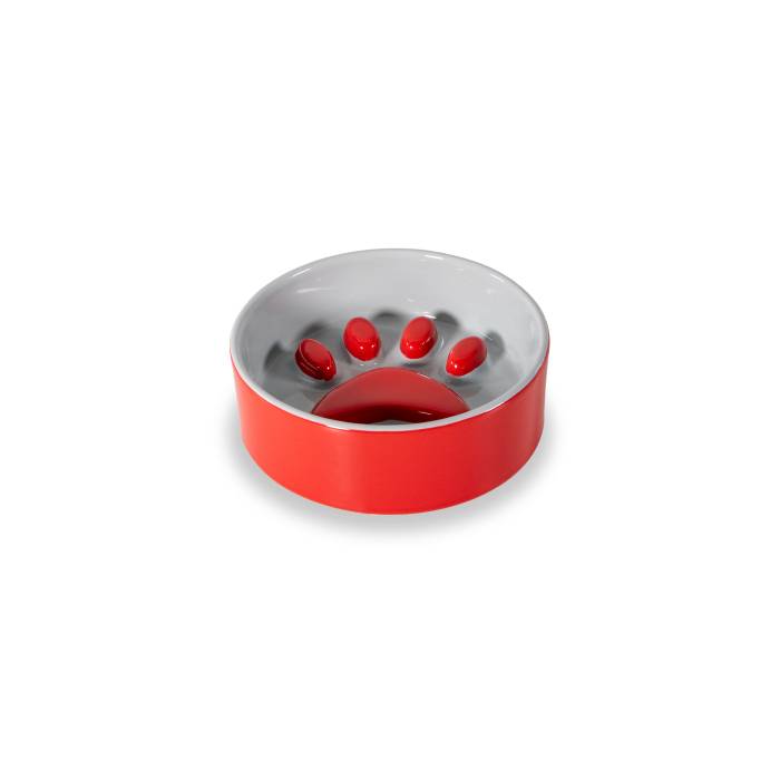 WD LIFESTYLE Ciotola Zampa Diametro 12 Cm Colore Rosso E Grigio - 858R