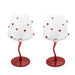 WD LIFESTYLE Set 2 Calici Cocktail 450 Ml Decoro Cuori Rossi Samarcanda Line - 881R
