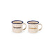 WD LIFESTYLE Set Di 2 Tazze Smaltate 150 Ml Design Caffè - 888COF